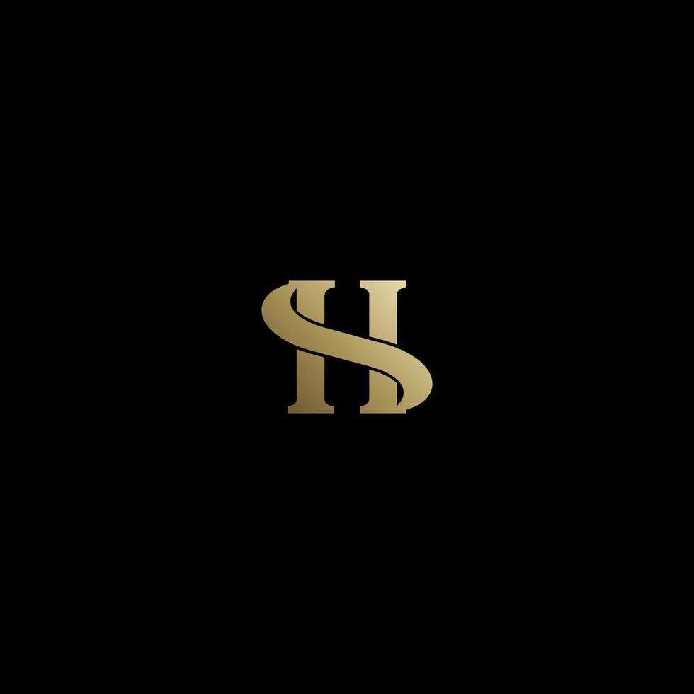 HS INITIAL LOGO DESIGN VECTOR