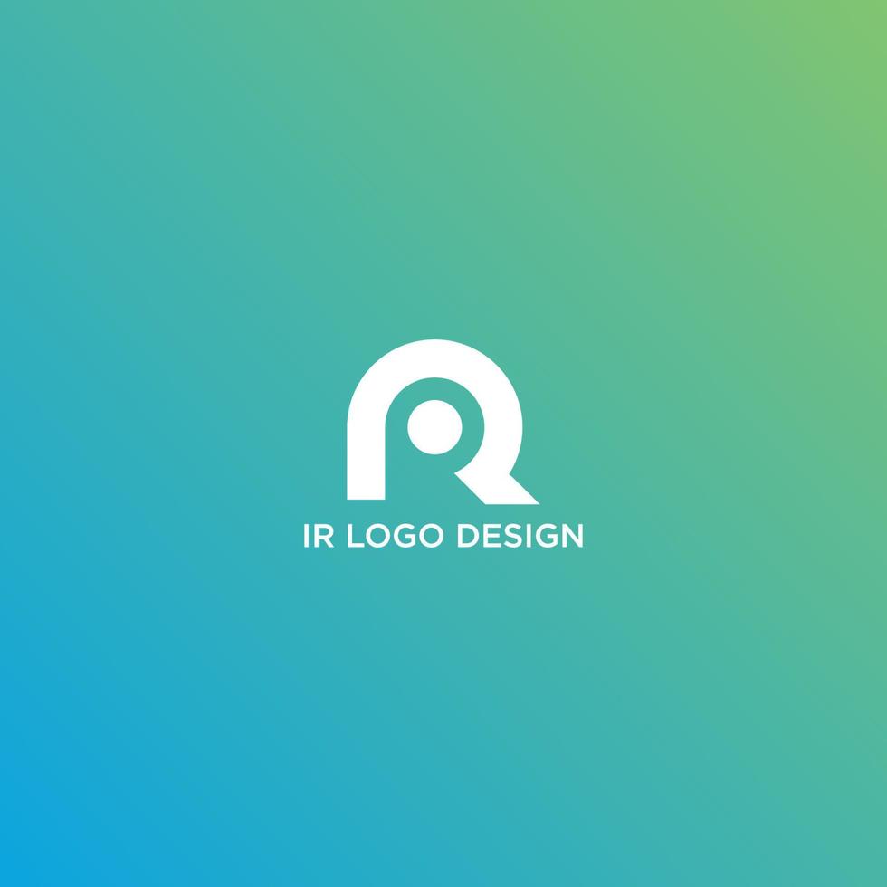 IR INITIAL LOGO DESIGN VECTOR