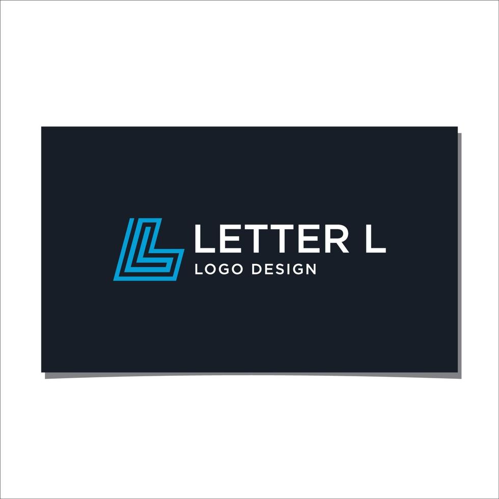 L MONO LINE LOGO DESIGN VECTOR