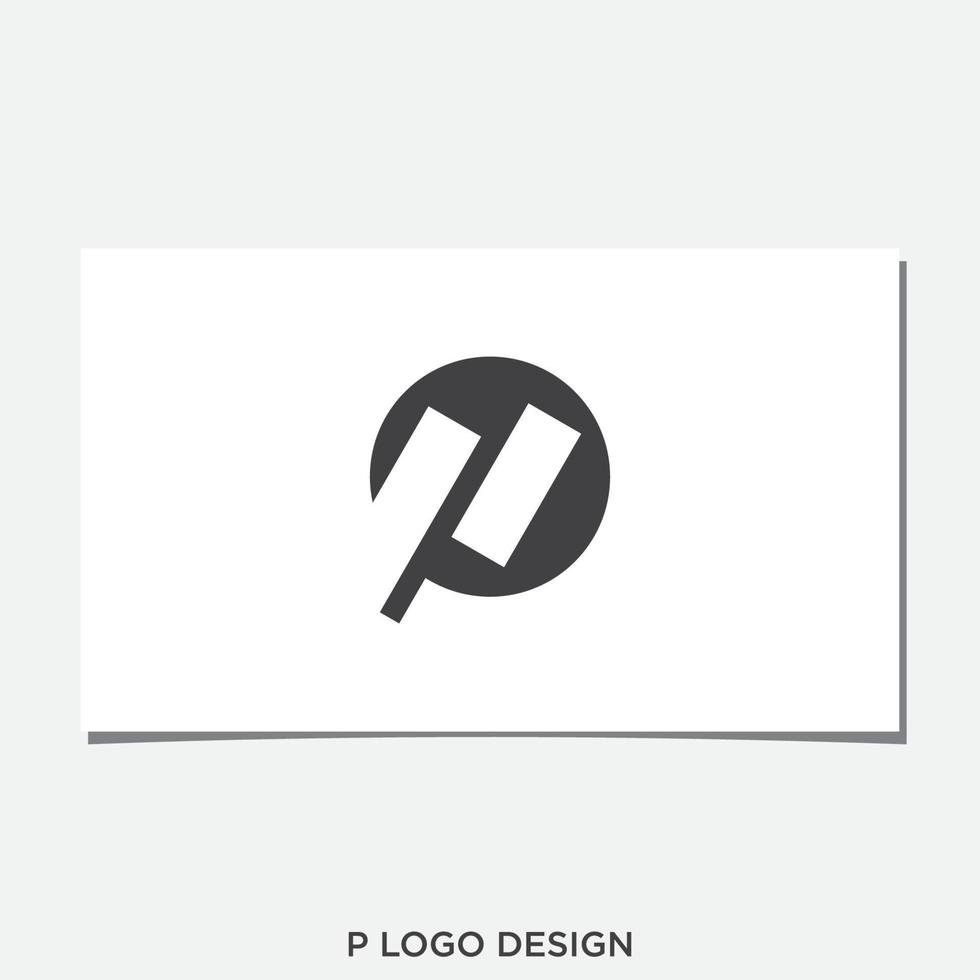 P NEGATIVE SPACE LOGO DESIGN vector