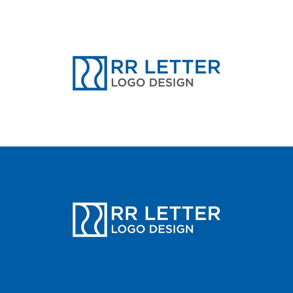 diseño de logotipo de líneas mono r vector