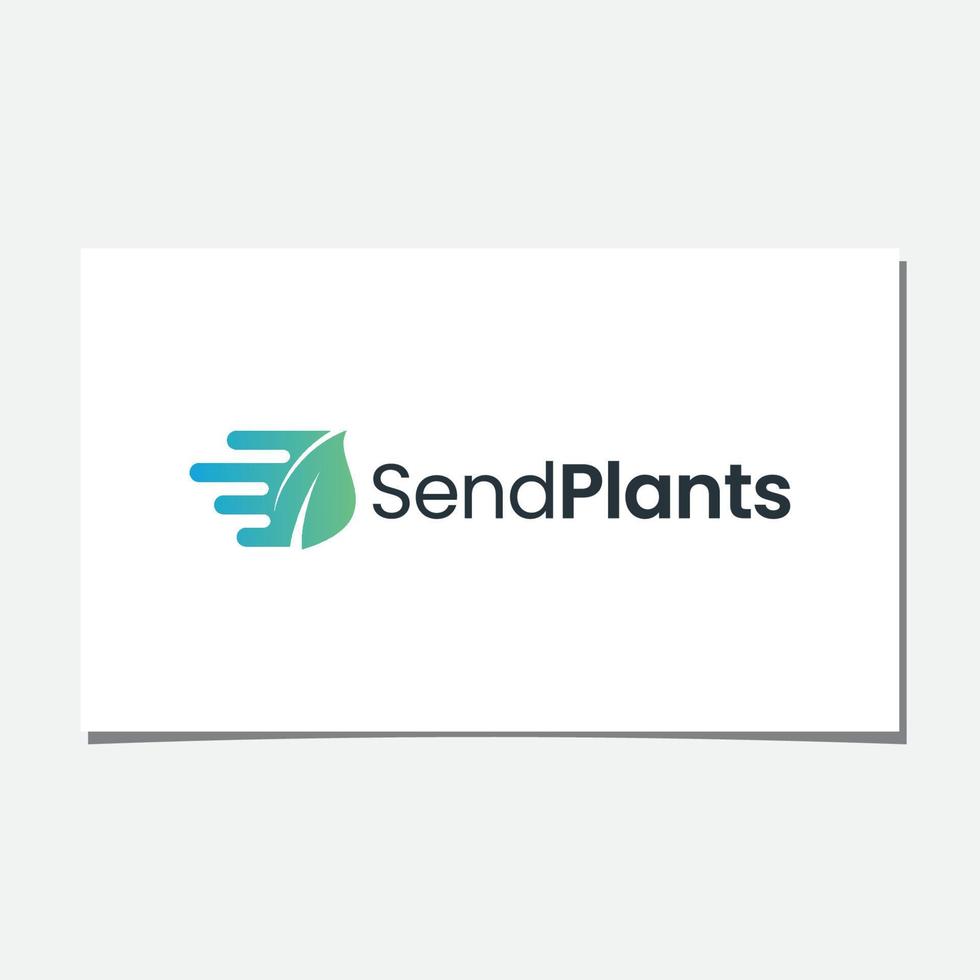 PLANT QUICK DELIVERY LOGO DESIGN 7399807 Vector Art at Vecteezy