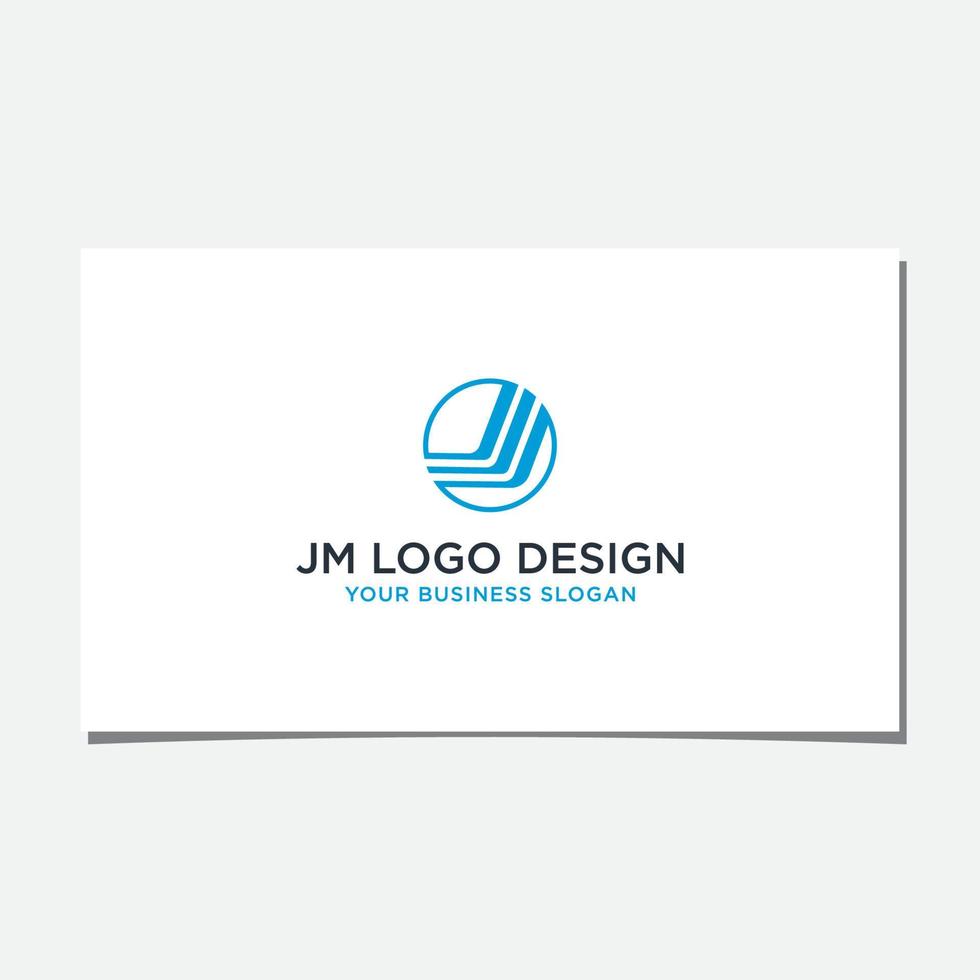 JM CIRCLE LOGO DESIGN VECTOR