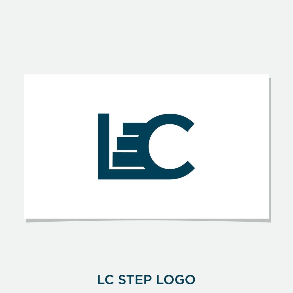 vector de diseño de logotipo de paso lc