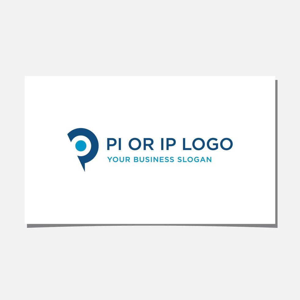 PI OR IP LOGO DESIGN VECTOR