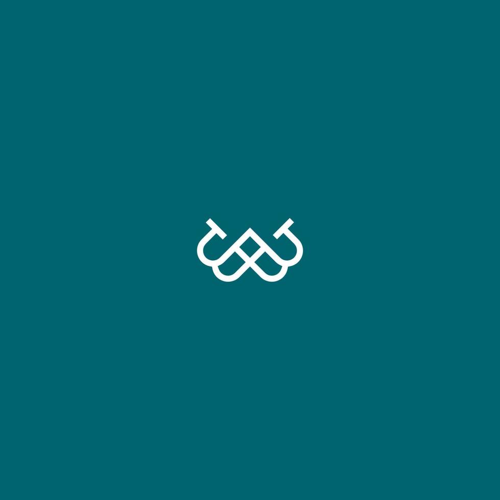 WT INITIAL LOGO DESIGN VECTOR