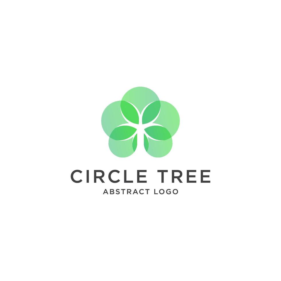 TREE NEGATIVE SPACE LOGO DESIGN VECTOR