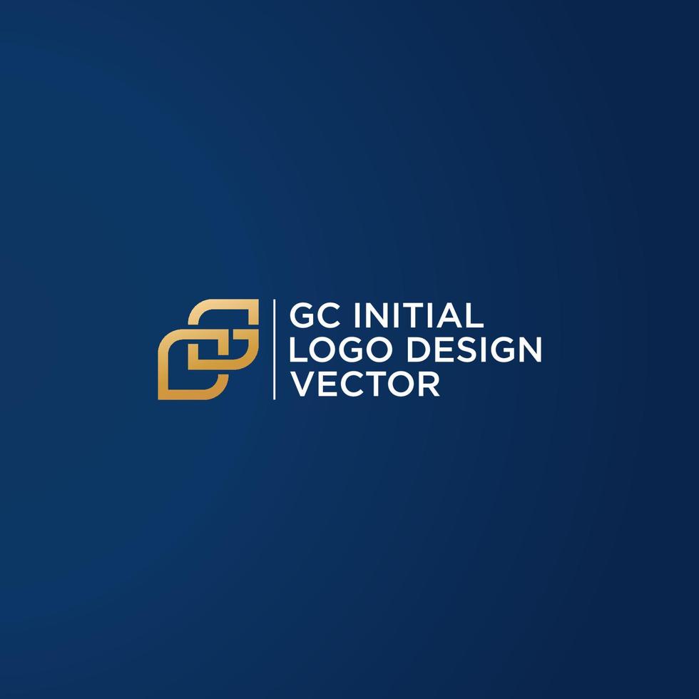vector de diseño de logotipo de hoja gc