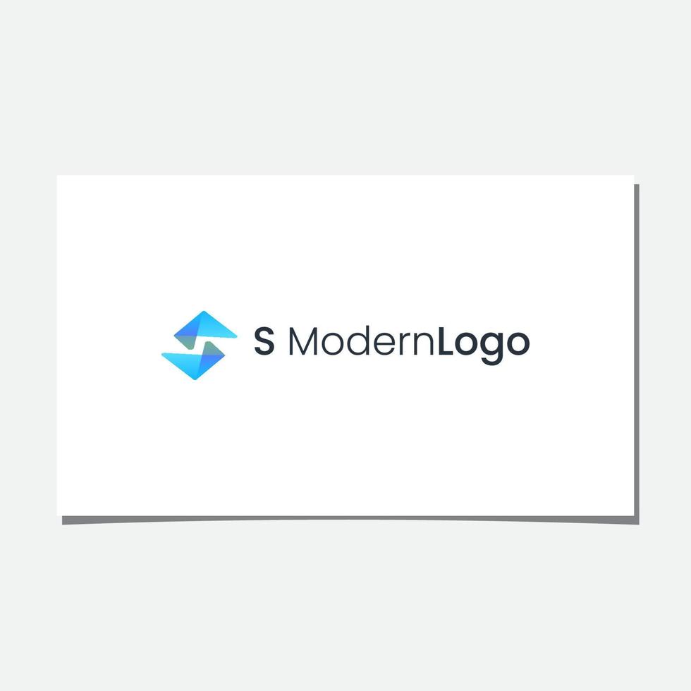 S MODERN LOGO DESIGN VECTOR
