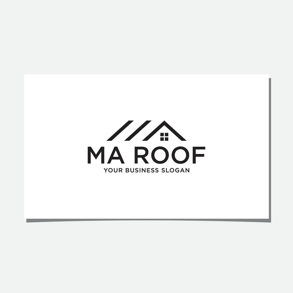 MA INITIAL ROOF LOGO DESIGN vector