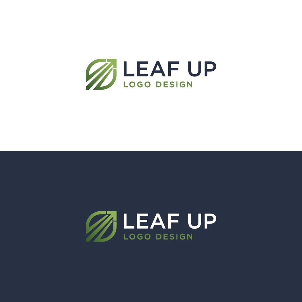 LEAF UP LOGO DESIGN VECTOR. vector