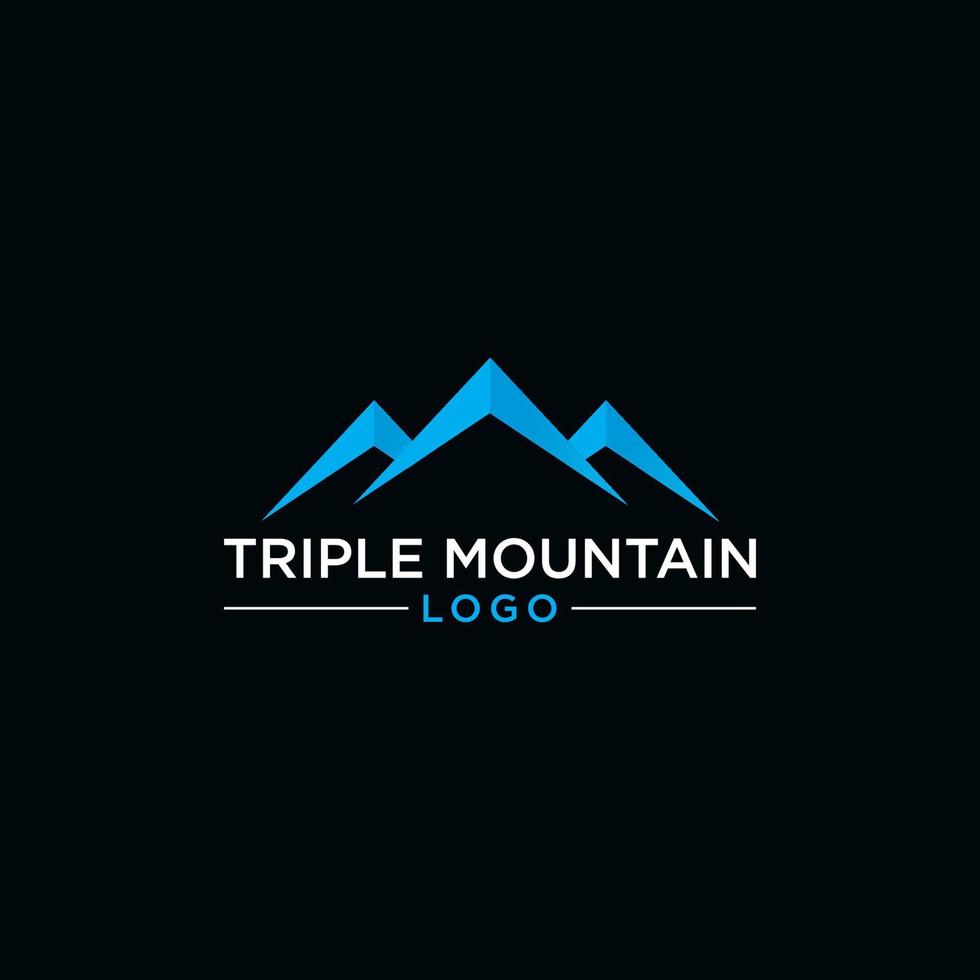 vector de diseño de logotipo de montaña digital