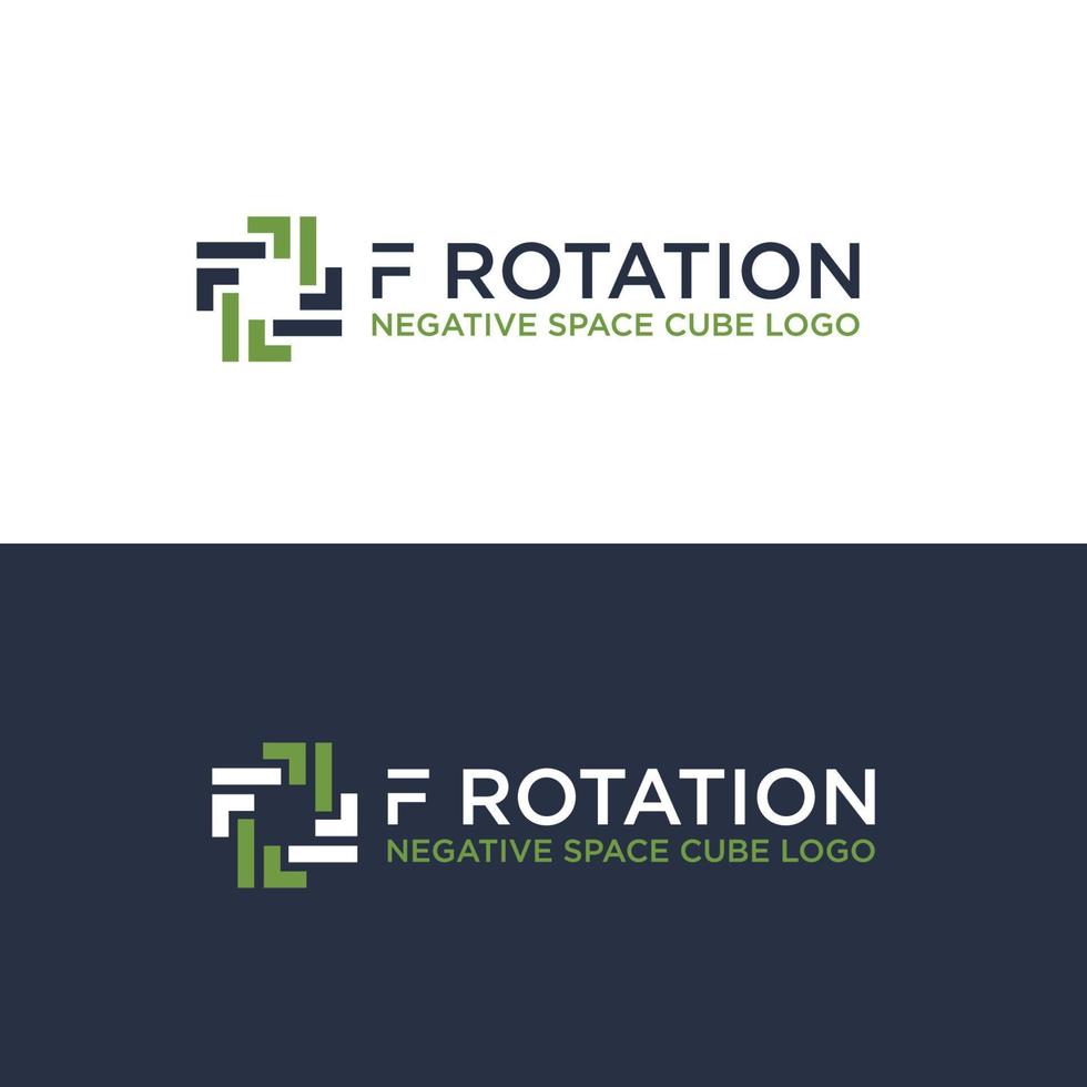 F FLOOR OR F BOX ROTATION LOGO vector