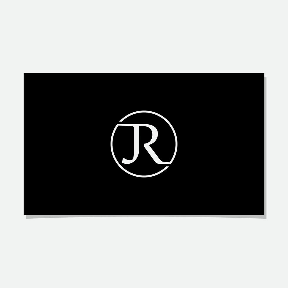 JR INITIAL LOGO DESIGN VECTOR