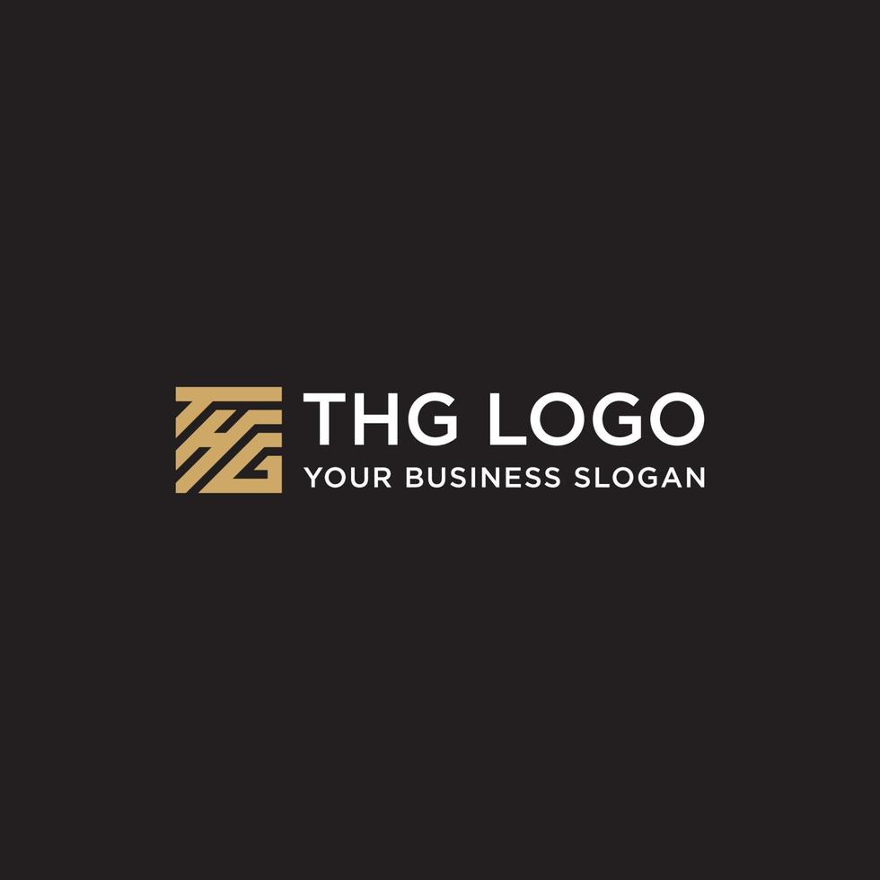 THG INITIAL LOGO DESIGN VECTOR