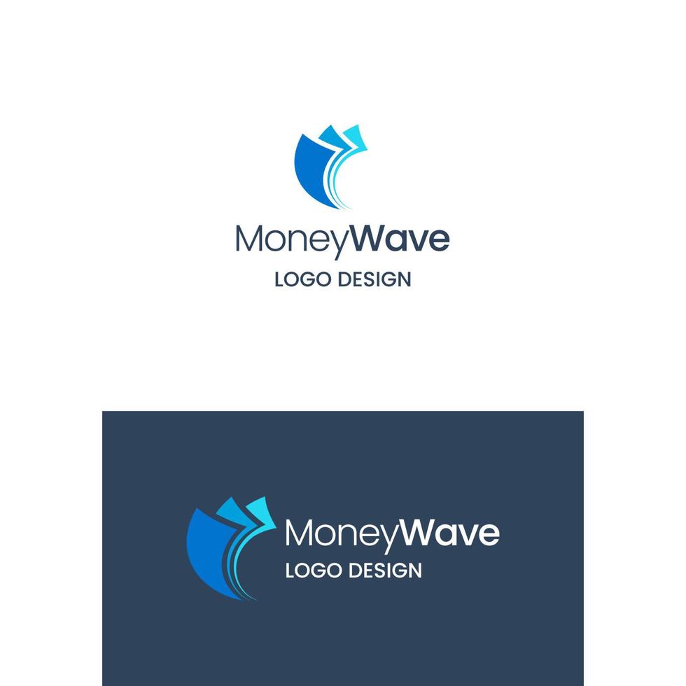 MONEY WAVE OR C MONEY LOGO DESIGN VECTOR