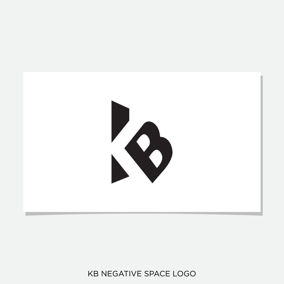 KB NEGATIVE SPACE LOGO DESIGN vector