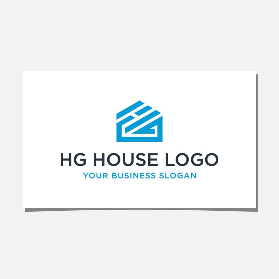 vector de diseño del logotipo de la casa hg.