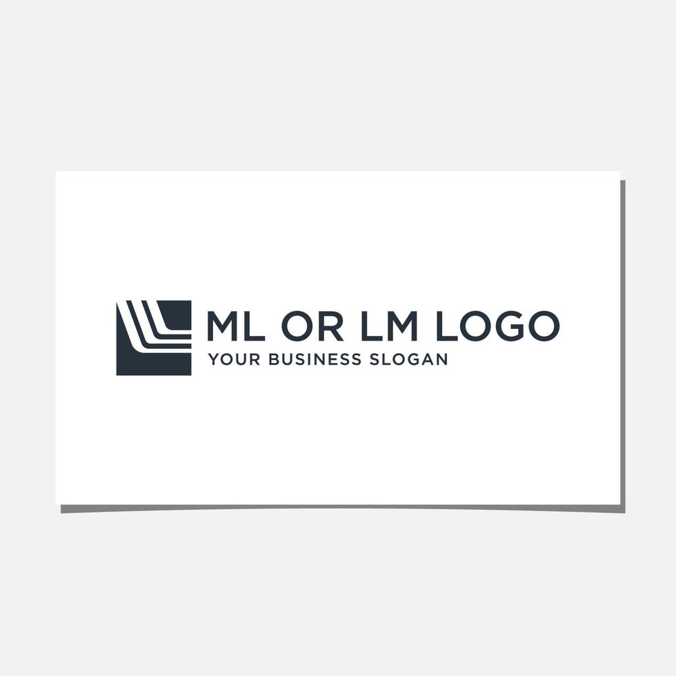 ML OR LM LOGO DESIGN VECTOR