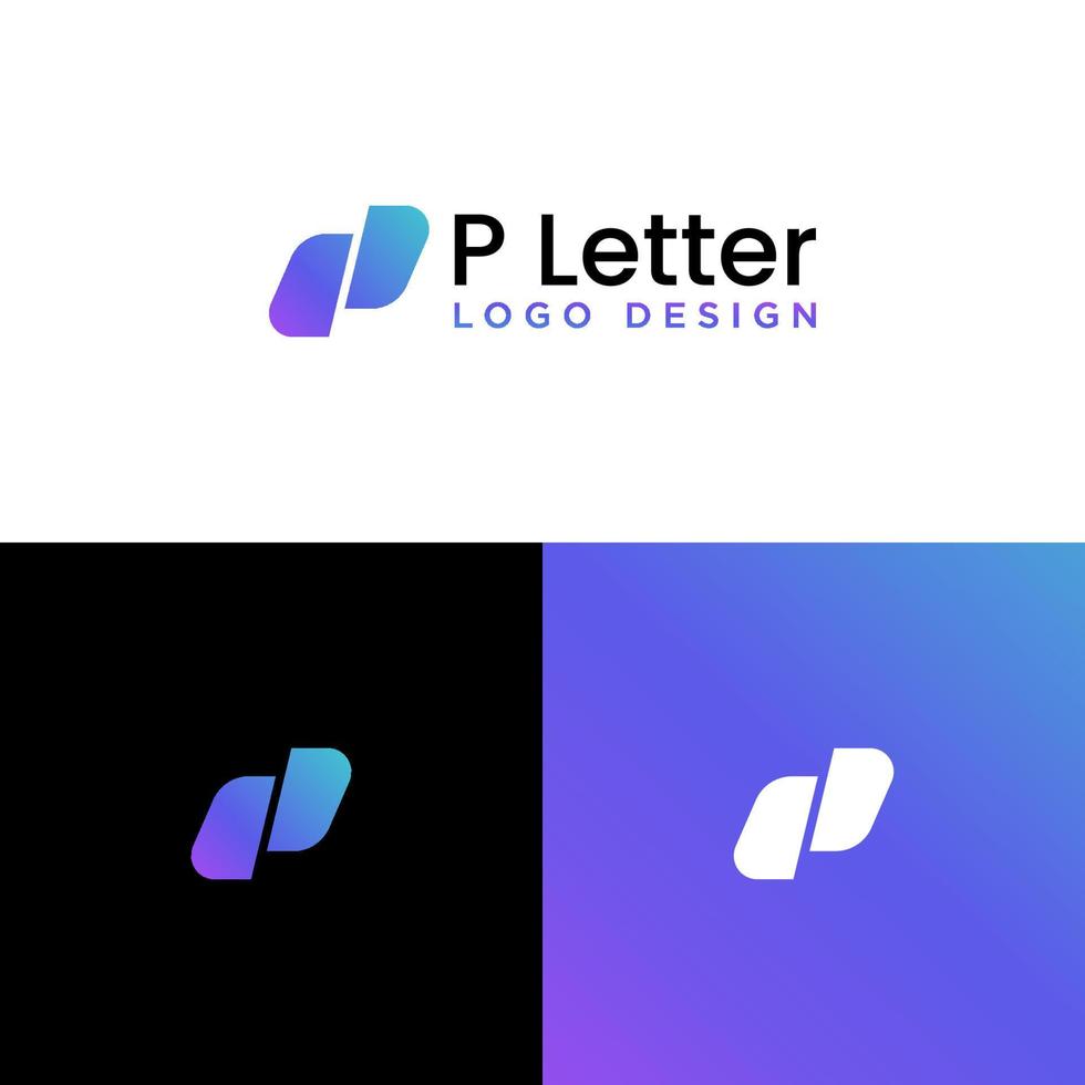 vector de diseño de logotipo p o pd