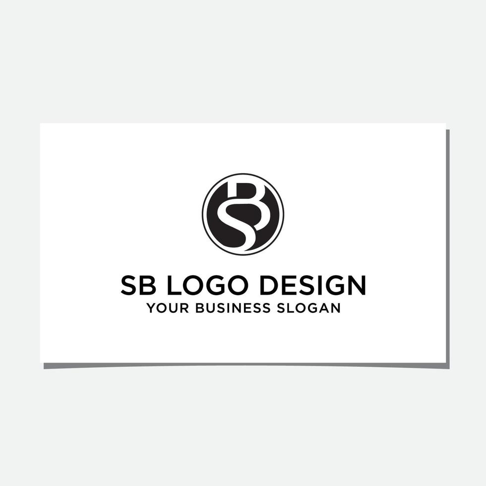 SB IN CIRCLE LOGO DESIGN VECTOR