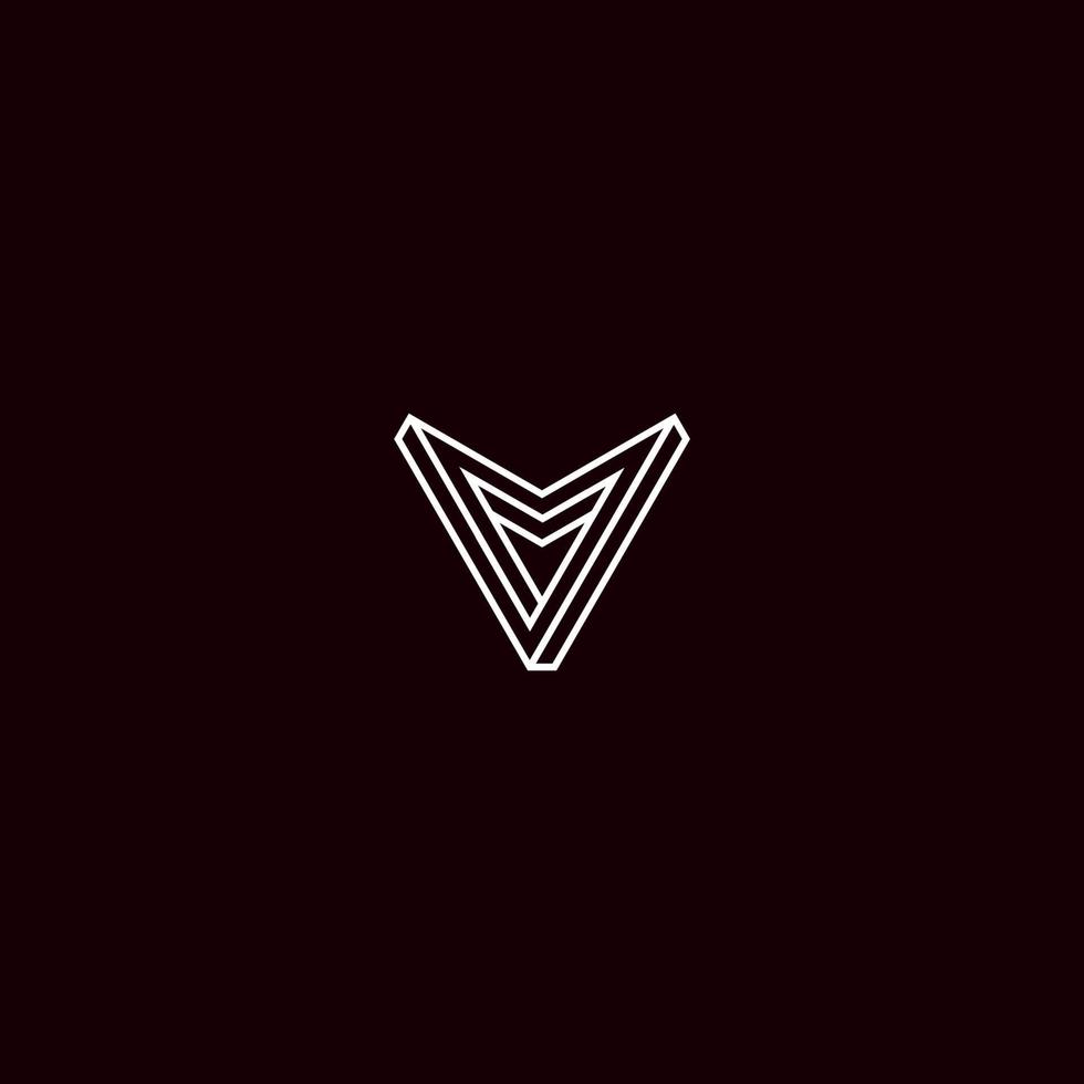 The letter V logo design has a strong character. suitable for your building construction business vector