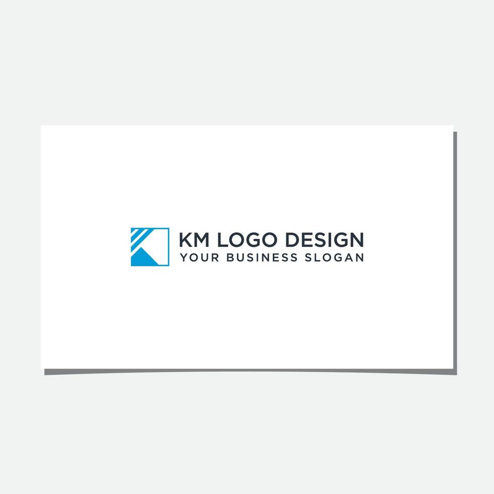KM INITIAL LOGO DESIGN VECTOR