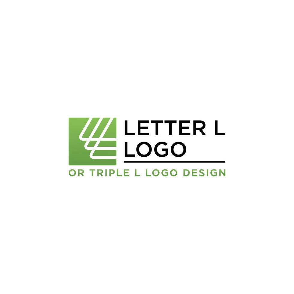 L OR TRIPLE L LOGO DESIGN VECTOR