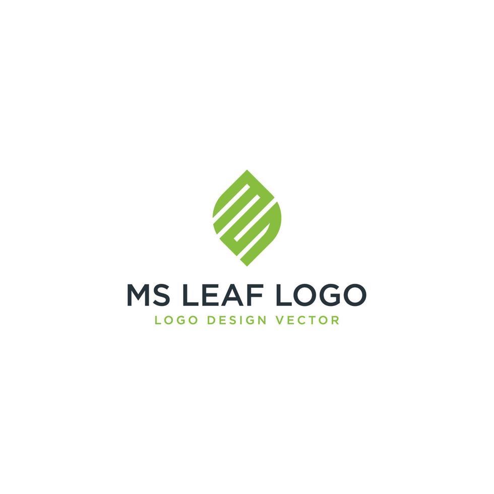 MS LEAF LOGO DESIGN VECTOR