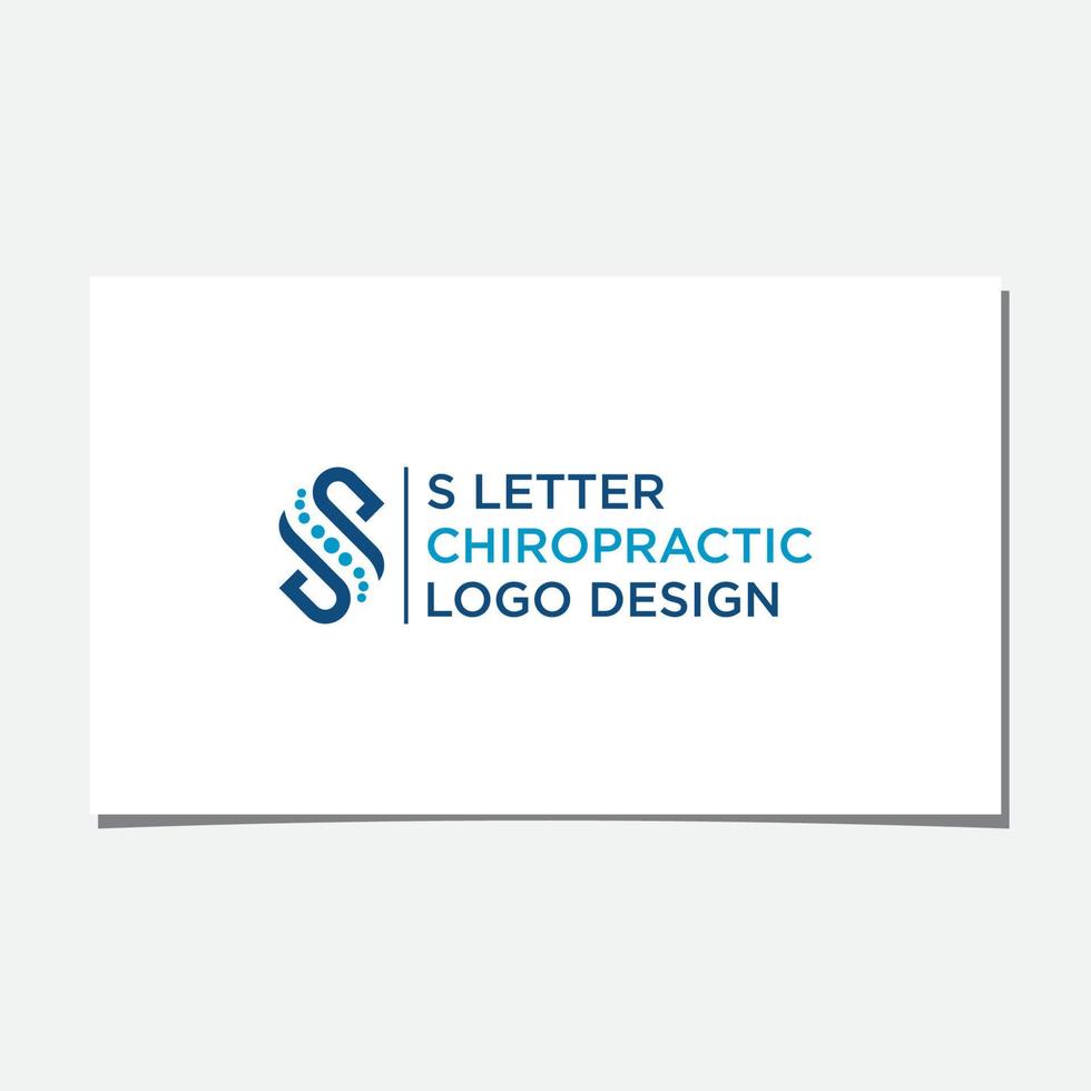 S CHIROPRACTIC LOGO DESIGN TEMPLATE vector