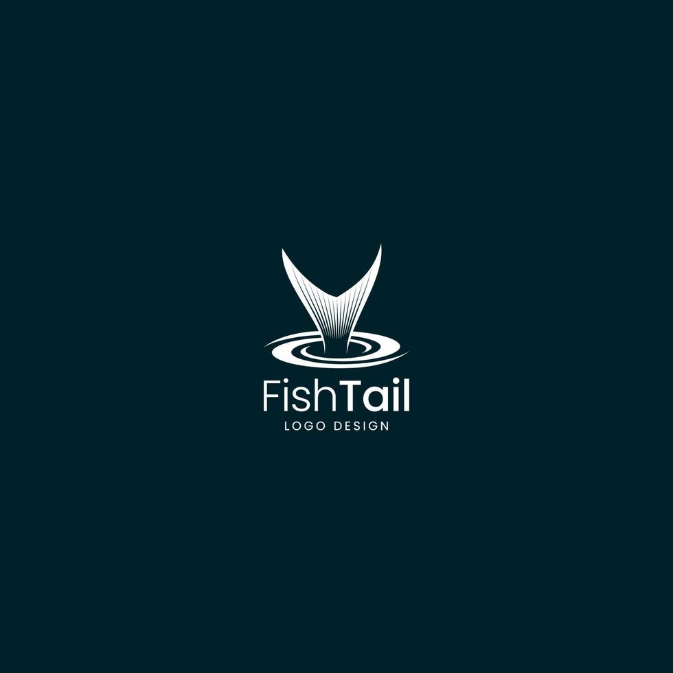 FISH TAIL LOGO DESIGN VECTOR