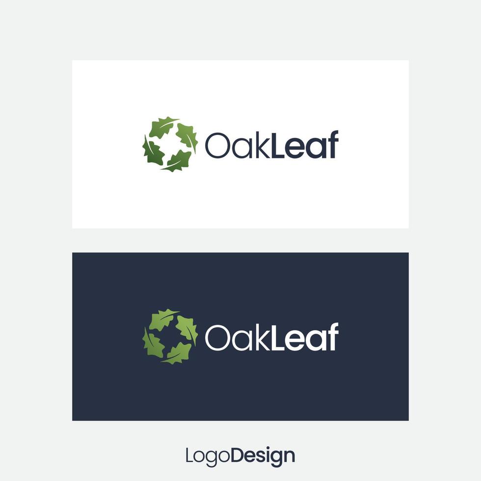 OAK LEAF LOGO DESIGN VECTOR