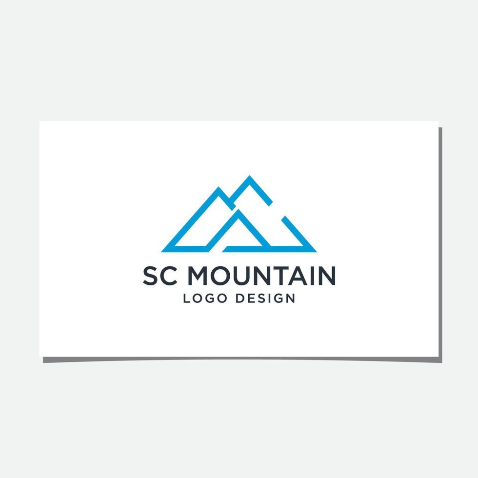 SC MOUNTAIN LOGO DESIGN VECTOR