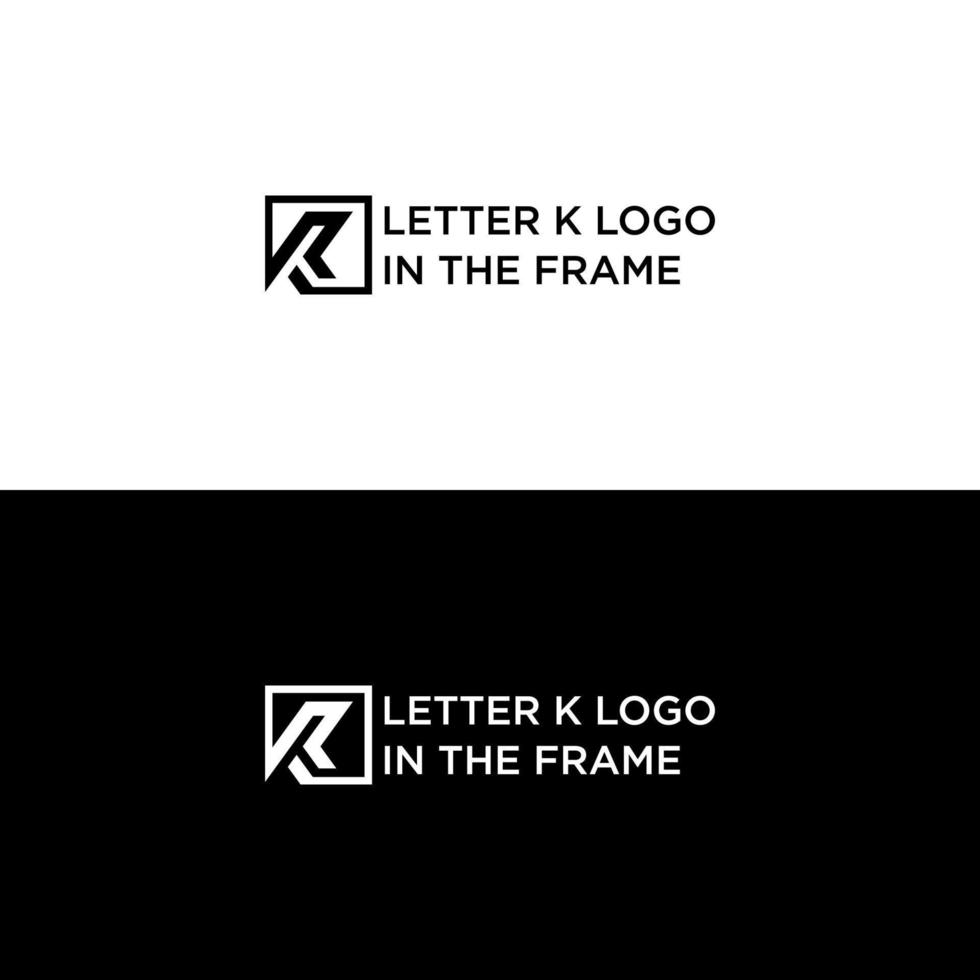 K INITIAL LOGO DESIGN VECTOR