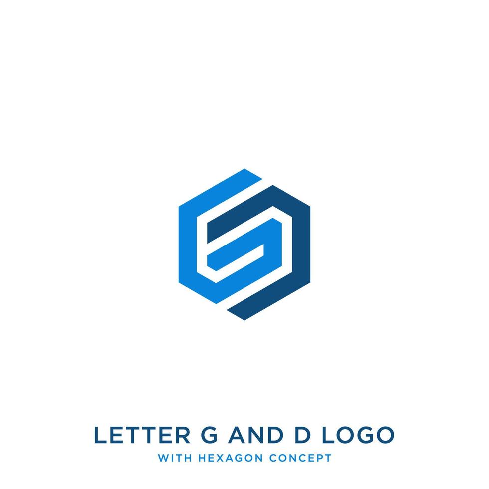 GD INITIAL LOGO DESIGN VECTOR