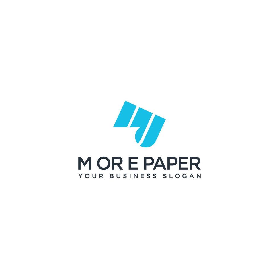 M OR E PAPER LOGO DESIGN VECTOR