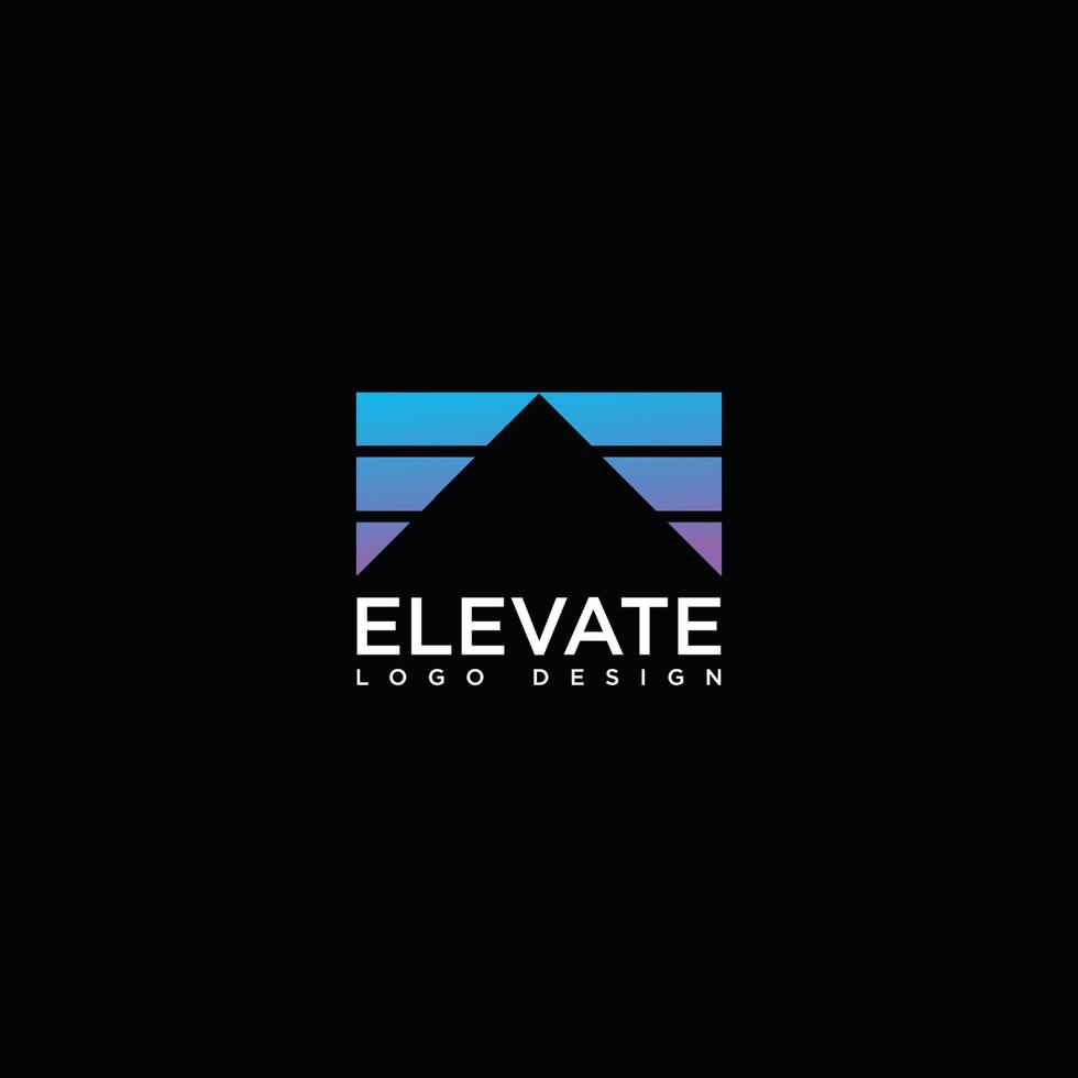 E ELEVATE LOGO DESIGN VECTOR