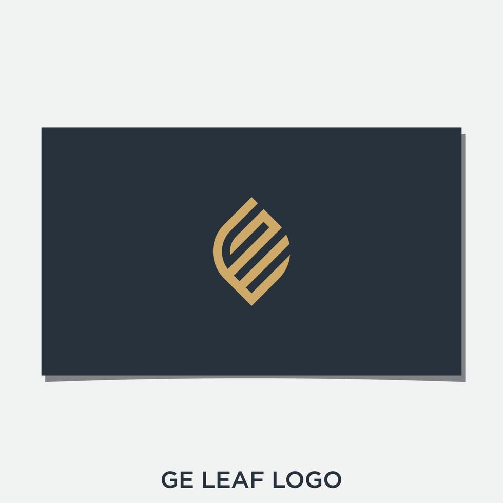 GE LEAF LOGO DESIGN VECTOR