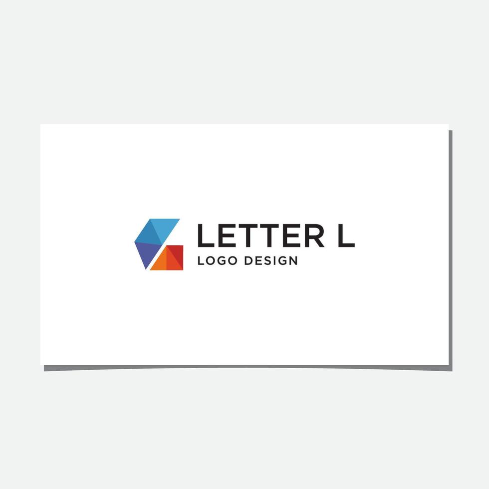 L DIGITAL LOGO DESIGN VECTOR