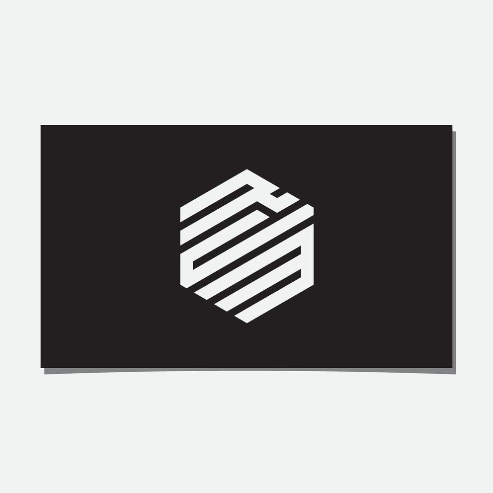 RCM HEXAGONAL LOGO DESIGN VECTOR