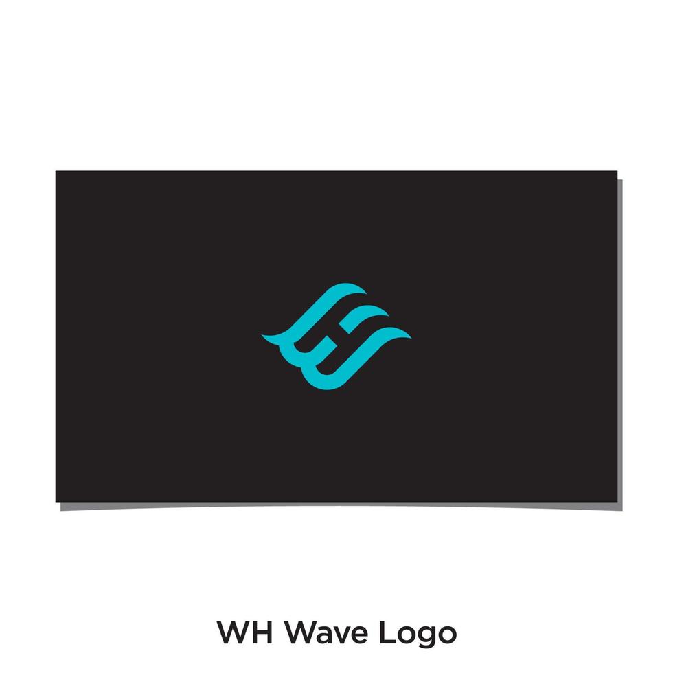 vector de diseño de logotipo de onda wh