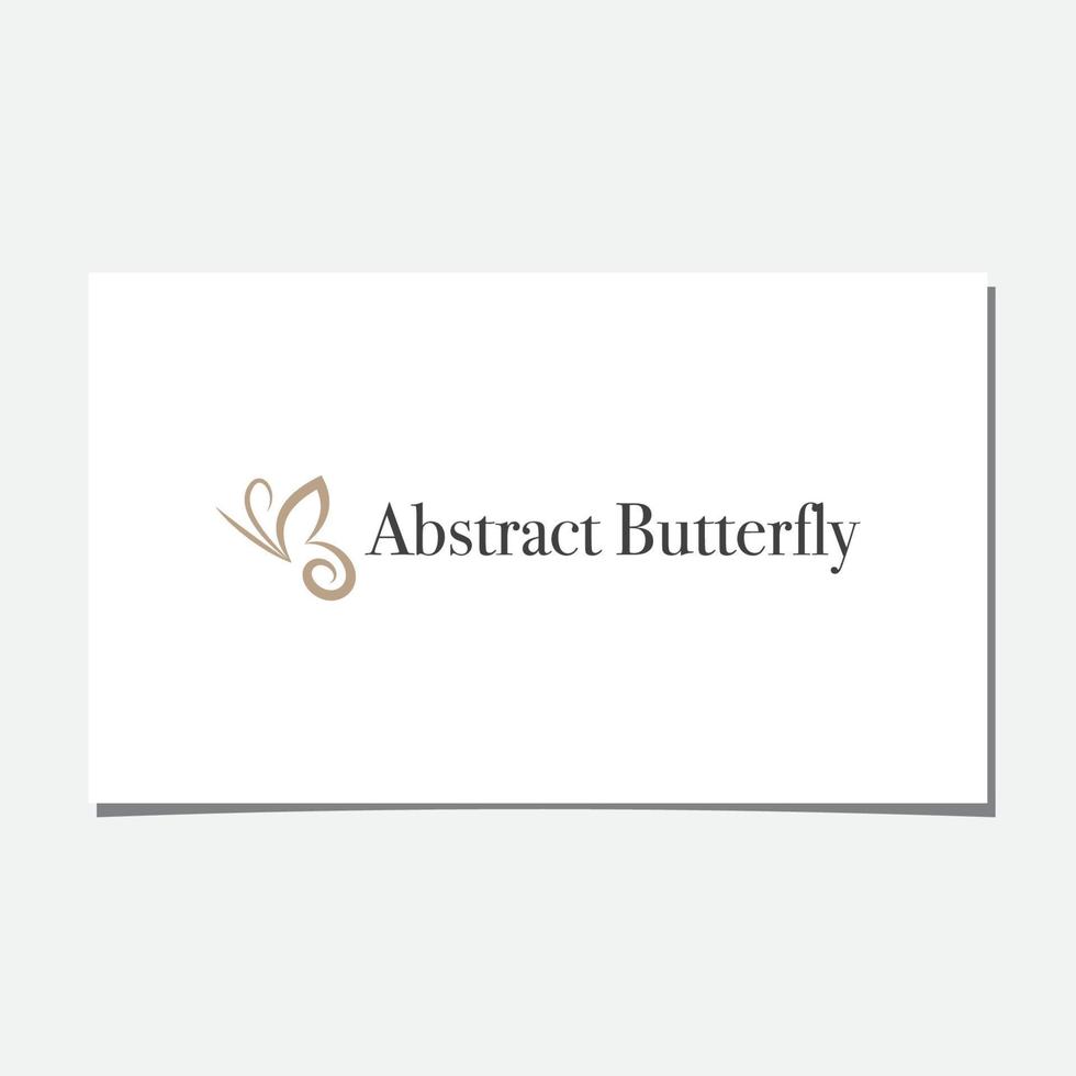 vector de diseño de logotipo de mariposa abstracta