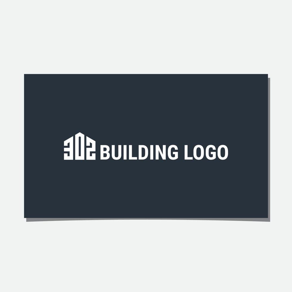 302 BUILDING LOGO DESIGN VECTOR