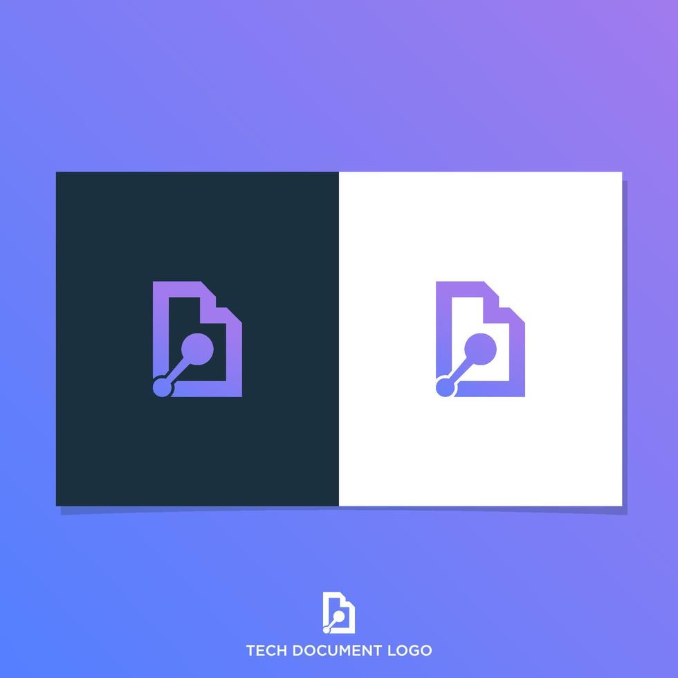 TECH DOCUMENT LOGO DESIGN VECTOR