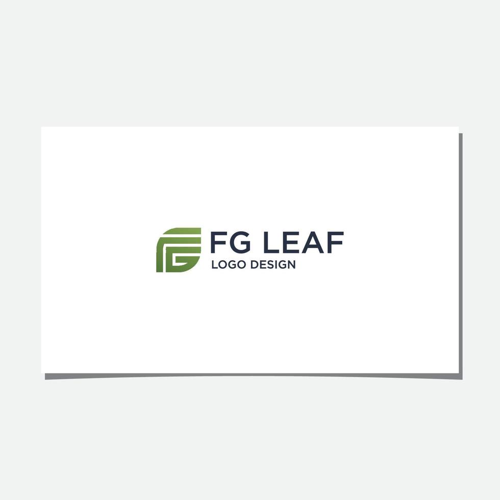 FG LEAF LOGO DESIGN VECTOR