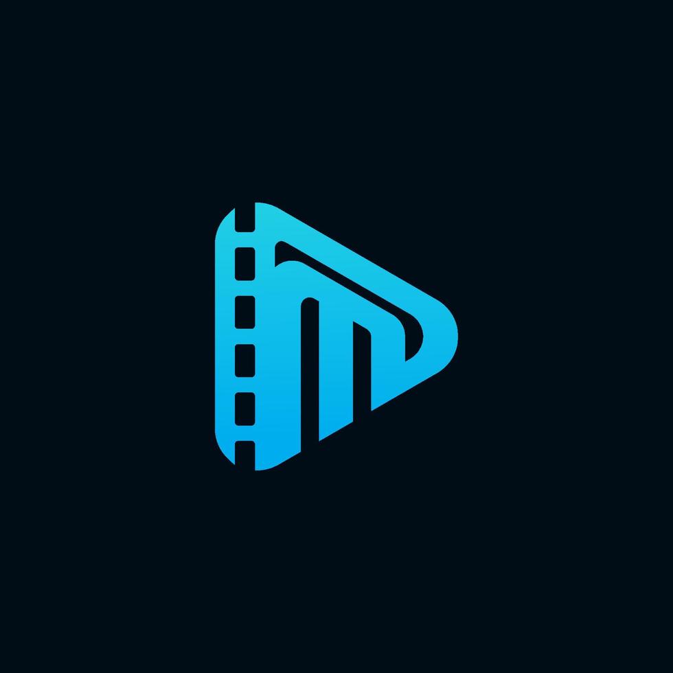 M INITIAL, VIDEO, AND FILM LOGO vector