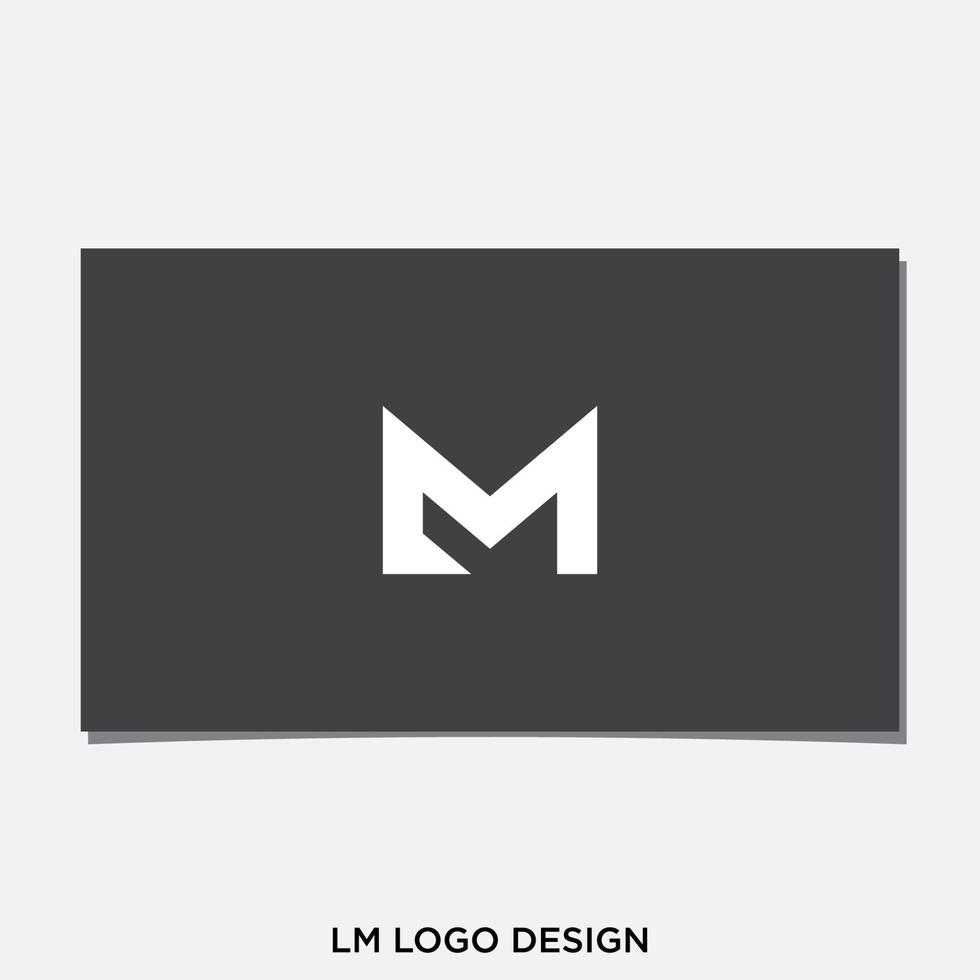 LM OR ML INTIAL LOGO DESIGN VECTOR