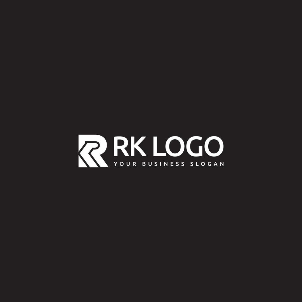 RK INITIAL LOGO DESIGN VECTOR