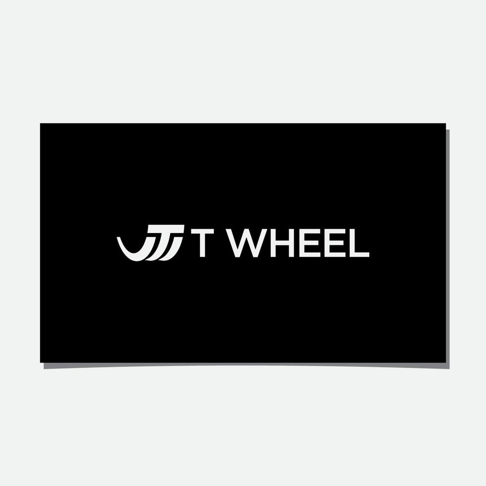 vector de diseño de logotipo de rueda t.
