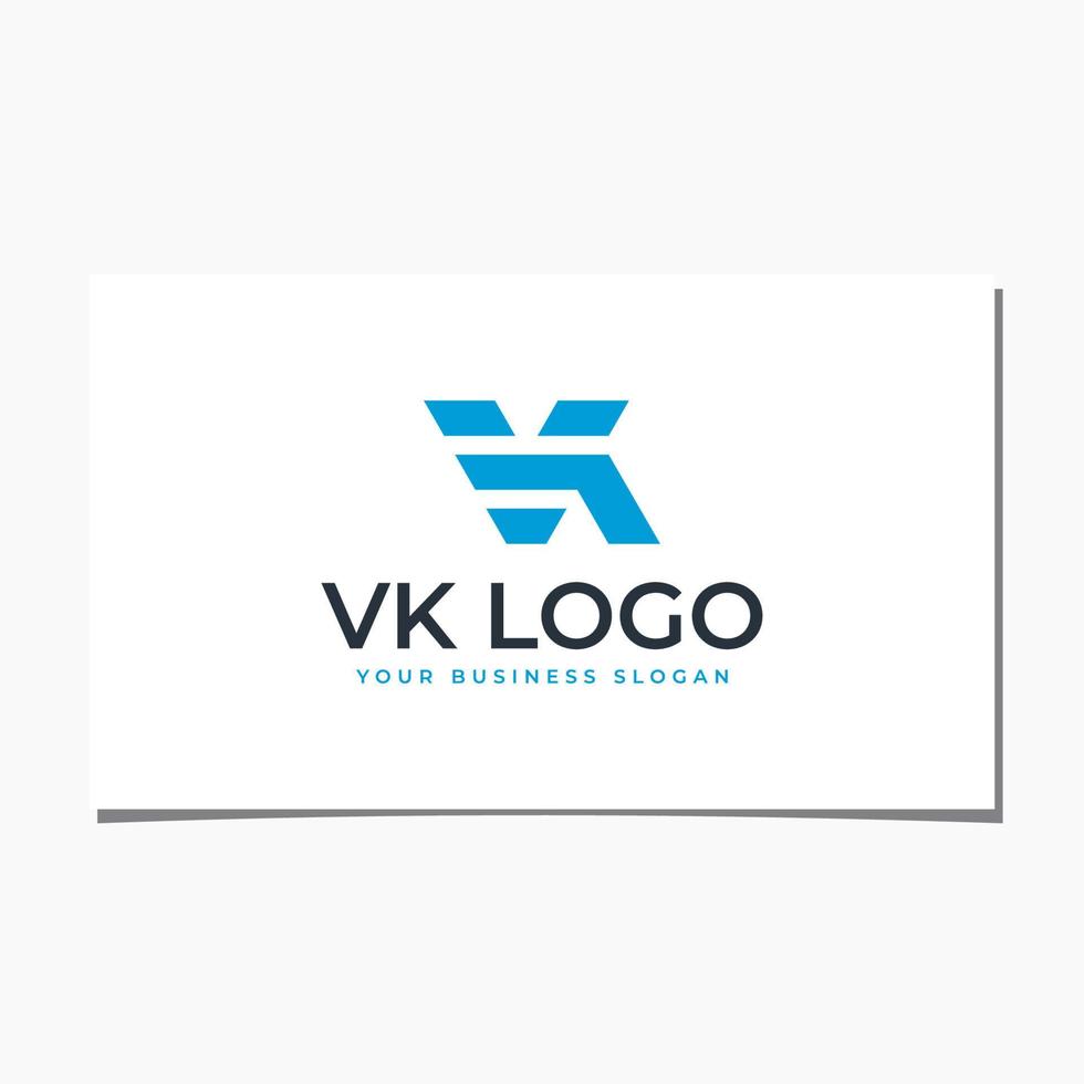 VK INITIAL LOGO DESIGN VECTOR